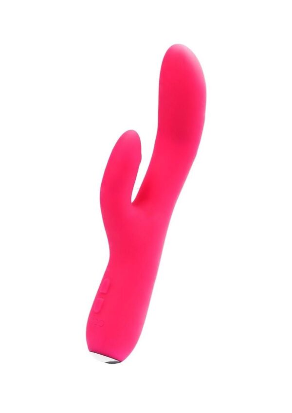 this dual vibrator is up for any type of play.  PRODUCT FEATURES  Extremely powerful motor Rechargeable (USB cable included) 12 + 12 vibration modes Extremely quiet Velvety smooth silicone Designed for an easy ion Submersible Running time:  90 mins   Dimensions: Height:  8.66 in. Max Diameter:  1.25 in.
