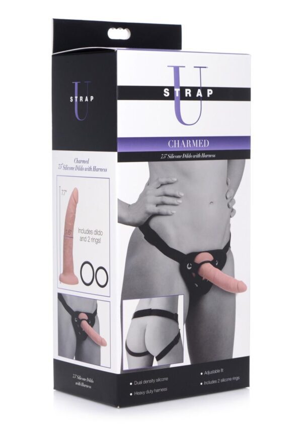 and a durable fully adjustable harness that keeps things secure during thrusts. The combination of dual density