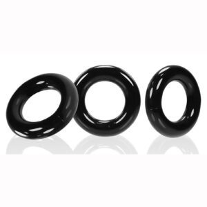 3-pack cockrings made from OXBALLS` super-soft