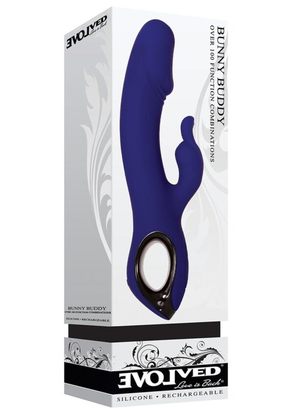 itandrsquo;s a double-duty beauty that can fulfill your fantasies in the bath or shower worry-free andndash; plus it cleans up in a snap with Evolved toy cleaner and a warm water rinse.  Large dual silicone vibrator with ring handle Perfect for intense clitoral stimulation andamp; internal vibration Easy to handle