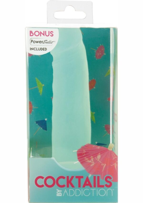 the deliciously tropical treat by ADDICTION! Immerse yourself with island vibes as you enjoy a whole new experience of pleasure with our Mint Mojito vertical dong. COCKTAILS by Addiction are 100% silicone as well as phthalate and latex free