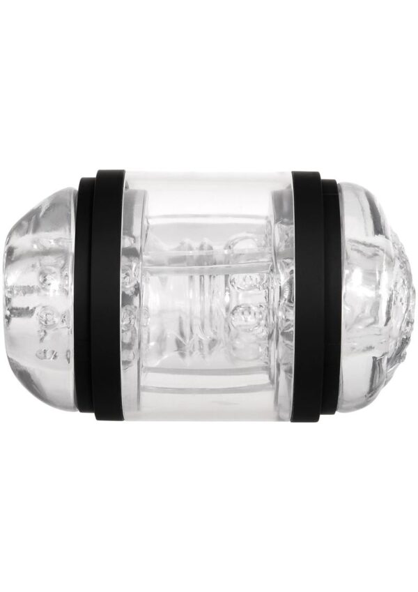 Double your pleasure with two erotic entries in one versatile stroker!Choose from a life-like vaginal entry or a classic round hole shape and enjoy the textured