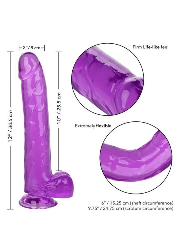 Size Queen Dildo - 10in - Purple - Image 4