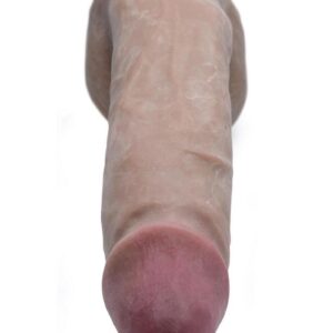 this Dual Density dildo is crafted for the cum hungry! Ejaculation lovers will enjoy the simple squeeze-and-squirt design - use it on your lover and cover them with your liquid of choice. This squirting dong is compatible with both thick and thin liquids. Thin liquids can simply be filled with the natural suction of the internal liquid reservoir. Give the balls a squeeze to let out the air