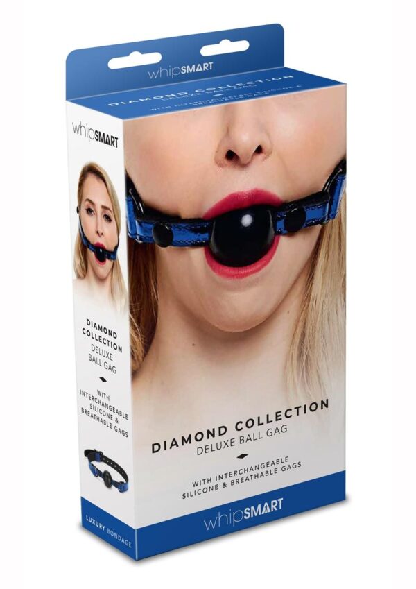 the Diamond Ball Gag is stylish and beginner friendly. It buckles on with ease to allow you to find a comfortable fit and it easily comes off for a safe bondage experience. Explore all kinds of sensation play while limiting your verbal response to take you to the edge of kink play.