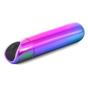 Petite rechargeable ABS vibrator with explosive vibrations. 10 speeds and functions. Water Resistant. Suitable with all lubricants