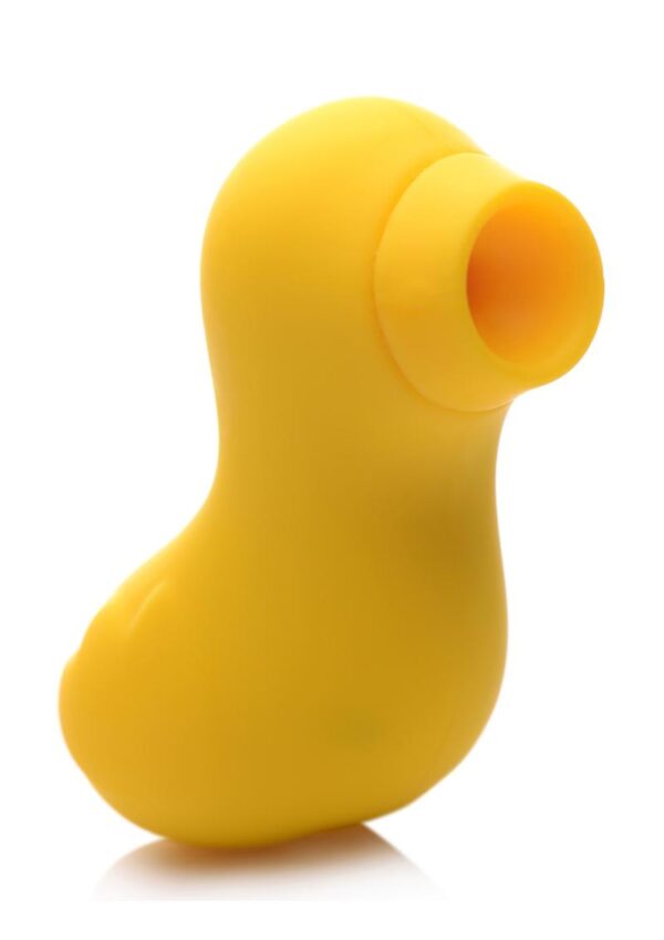 Meet your adorable new sucky ducky! Packed with power to satisfy and amuse - take your new ducky friend to the bath or shower and have some solo steamy satisfaction. Tantalize your clit with the clit sucking tip and say hello to your new best friend!   Embrace the suck of this duck with its easy to use controls - choose from 7 suction intensities and find which works best for you in the moment. Recharge this bird when the power runs low with the included USB charging cable.   Made with premium