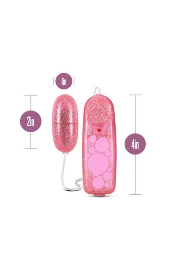 B Yours Glitter Power Bullet Vibrator with Remote Control - Pink - Image 4