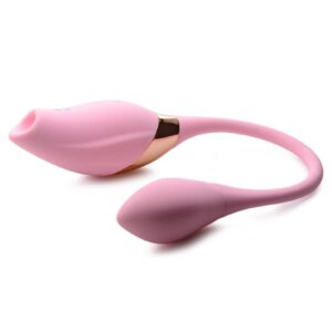 Combine intense G-spot and clitoral stimulation for mind-blowing orgasmic thrills! The Tandem Plus integrates intense vibrations and clit sucking power to please your sweet spots and gift you with a powerful blended O. This unique toy is equipped with powerful dual motors for powerful buzzing and sucking on demand!Treat yourself to 3 speeds and 5 patterns of vibration to accompany 5 levels of clitoral suction! The intense vibrating egg and clit sucker are joined by a plush and flexible connection cord