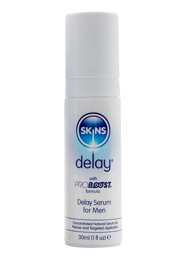 Skins Natural Delay Serum 30ml 1 in 3 men will experience Premature Ejaculation (PE) at some point during their lives. This is likely to have an effect on their mental health and personal wellness. Skins Delayandreg; gives retailers and e-tailers the opportunity to offer men an all-natural