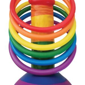 Liven up any party with the Rainbow Pecker Party Ring Toss game! Just place on to any flat surface