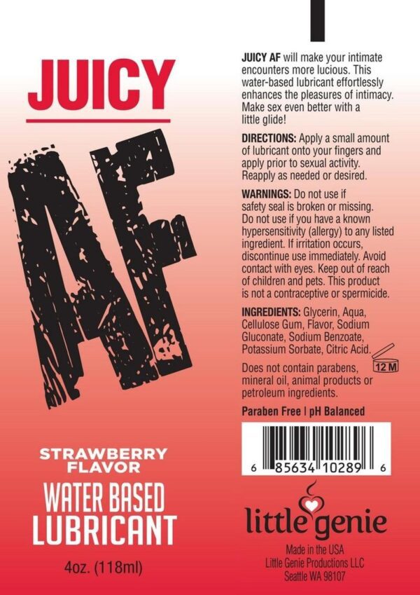New to our popular AF line of products JUICY AF LUBE! In a 2oz tube