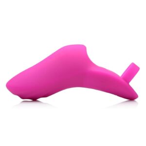 This Bang-her curved silicone sleeve helps you reach deeper and please with authority! Designed to give your finger more girth