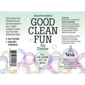 Keep your toys fresh and safe after use with just a spray! This handy cleaner contains bacteria-fighting agents that can damage your toys
