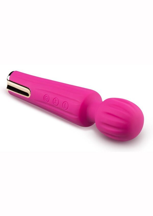 all focused on you. Allana feels luscious against the skin and is perfect for massaging. This USB rechargeable wand is also waterproof for bath and shower fun! Allana is made from satin smooth platinum-cured silicone and ABS plastic. Allana is body-safe