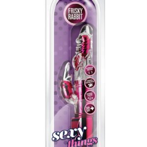 in 2 points of powerful stimulation. Its rotating beads massage and thrill within... While the flickering clitoral pleaser delivers sensual motion outside. Made of TPE
