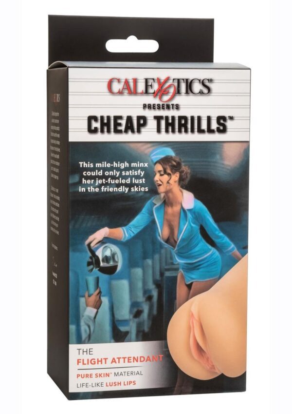 tight and stretchy. Textured chamber for added sensations. Closed end for superior suction. Maintenance free. **CHEAP THRILLS is a trademark of New Frontier Media