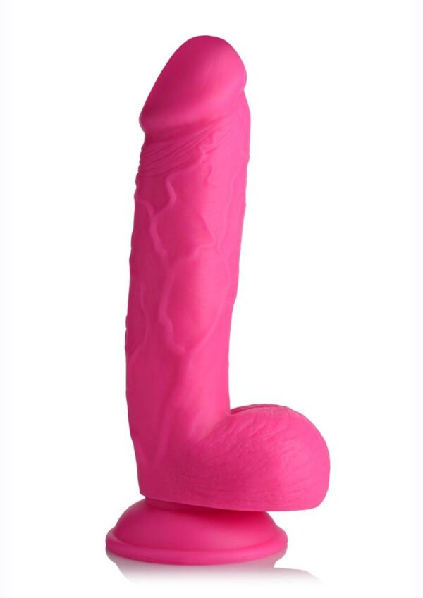 This poppin colorful dildo is ready to be popped inside for your pleasure! Its veiny shaft and realistic balls are perfect for fantasy play! The suction cup base allows you to enjoy this toy hands-free by placing it firmly on any flat surface and riding it to ecstasy!For play with a partner