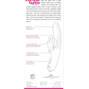 clitoral bunny ears that will leave you in a state of I don`t now what... let`s just call it ecstasy. THUMPER also loves to get wet and wild and is completely submersible and ever so satisfying. Go get it.