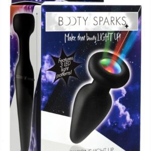 green and blue and switches between 3 different light patterns! Find your partner in the dark or play some music that matches the pulsing beat of the LED light-show!This anal plug is tapered for easy ion and comfort and is made from premium silicone so its smooth upon entry and body-safe to wear! The plug includes 2 LR41 batteries for the LED lights and all materials are phthalate-free and nickel-free. Easy to clean