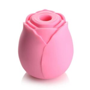 Prepare to blossom with pleasure with this rose-shaped Bloomgasm Silicone Suction Clit Stimulator! This Wild Rose clit sucker fits neatly in your hands so you can play and explore in comfort - perfect for use on your own or with your partner. Combine this sucking rose with a penetration toy or use during intercourse and elevate your pleasure!   Constructed with a premium body-safe silicone that is phthalate-free