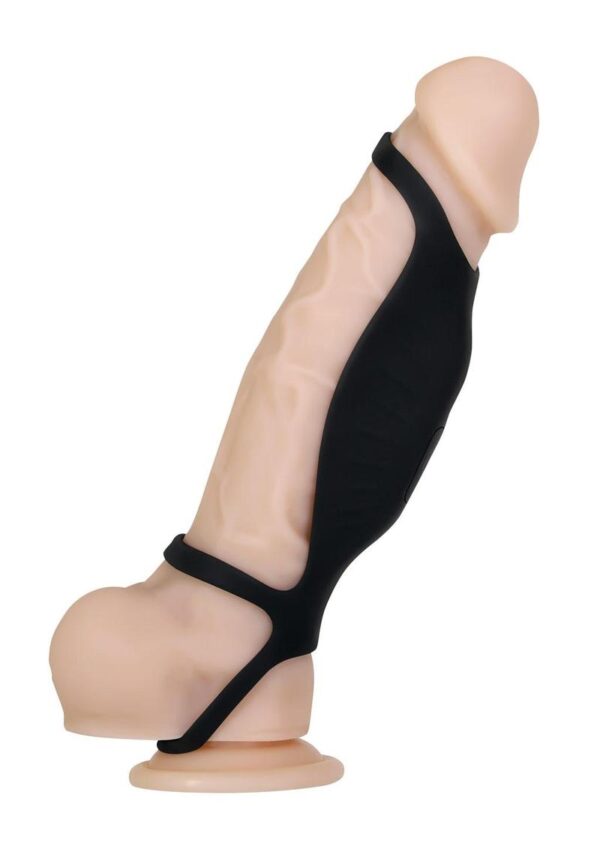 1 encircles head Central motor radiates vibrations Comfortable streamlined profile Can be used for penetration Made from creamy