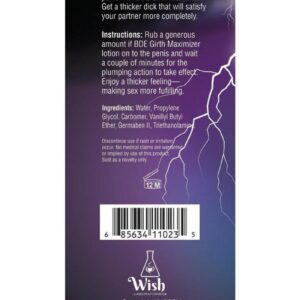 Big Dick Energy Girth Maximizing Cream is specially formulated to increase girth in the male anatomy. Enjoy increased sexual pleasure for both you and your partner with BDE Girth Maximizing Cream.