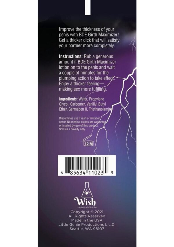 Big Dick Energy Girth Maximizing Cream is specially formulated to increase girth in the male anatomy. Enjoy increased sexual pleasure for both you and your partner with BDE Girth Maximizing Cream.