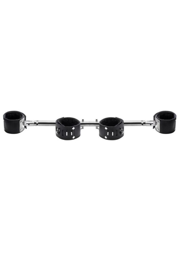 which allows the cuff to be rotated in practically any direction. The cuffs are secured by a squared ring