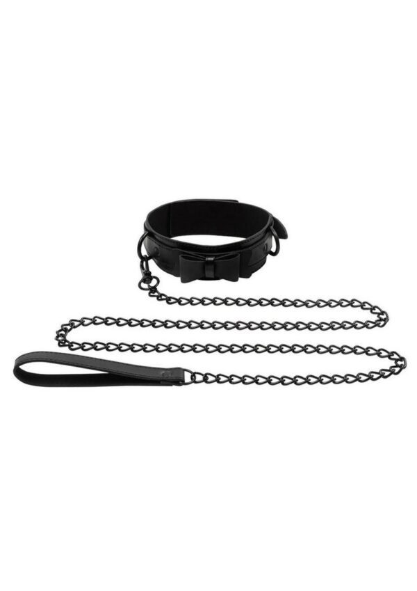 Make a statement with the Bow Tie Collar and Leash. Dress up your favorite gown with the collar for a sexy submissive look or dominate the space as your partner struts you around with nothing else on. This set looks formal to keep your power play sophisticated and sexy. No matter how you style it