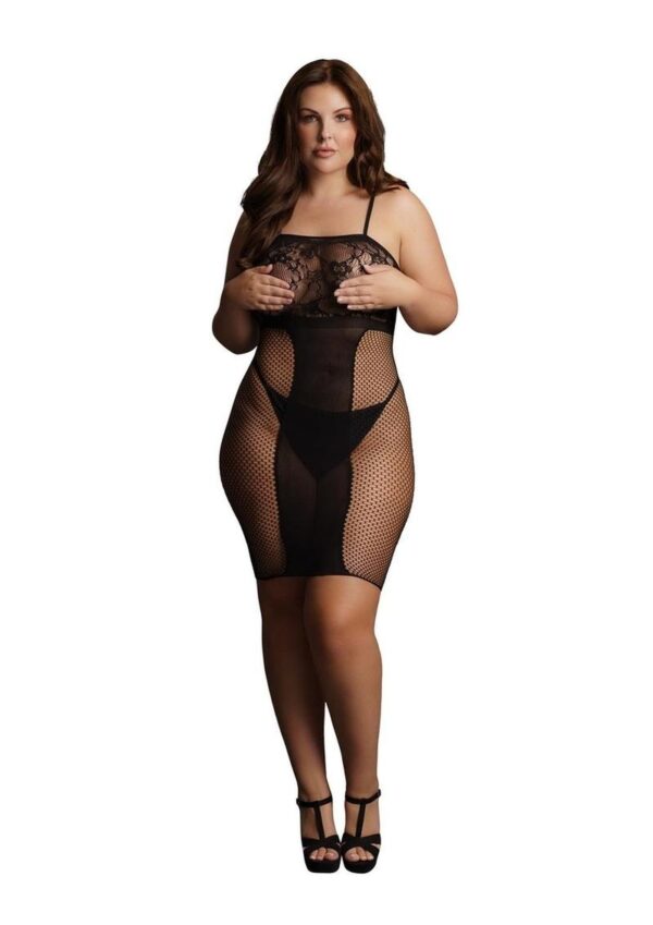 Watch your lover`s jaw hit the floor with this knee-length dress with a deep-V neckline and spaghetti straps. Sheer enough to show off a glimpse of your bare skin