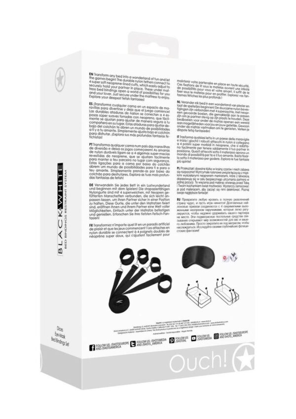 Ouch! Bed Bindings Restraint System - Black - Image 4