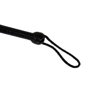Prowler RED Leather Whip in Black Whip them into Submission with this multi-tailed flogger whip - Direct your energy as the 66 inch design gives extra power behind your lashes and with 14 tails you are guaranteed a sensational slap. Show youandrsquo;re not to be disobeyed with the Prowler RED Leather Whip.This impressive