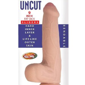 uncircumcised penis; but are bendable and feature life-like dual-density sliding skin. &amp;#xa0;Gently stroke up and down to slide the skin up and over the head of the penis just like the real deal! &amp;#xa0;The strong