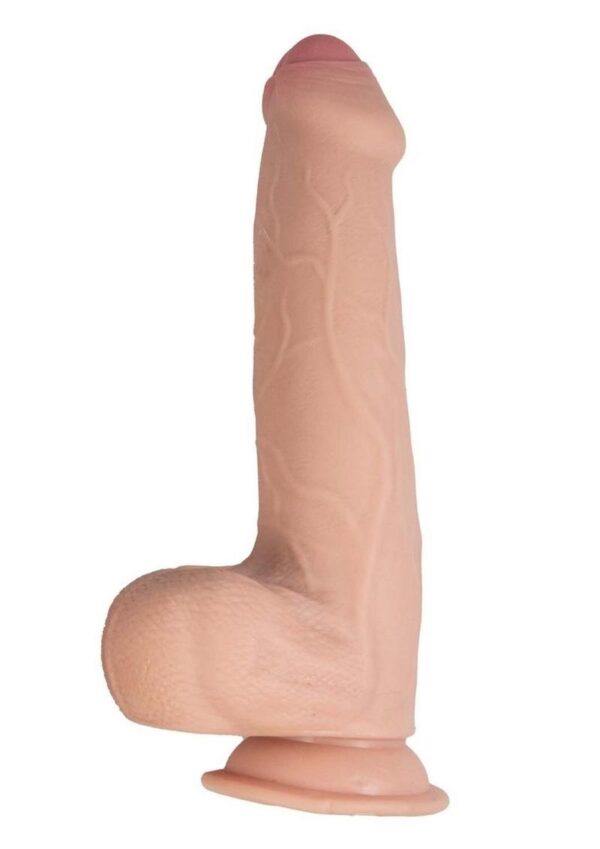 suction cup base is perfect to stick to a flat surface for hands-free solo play or is compatible to use in a strap-on with a partner. &amp;#xa0;Pair with a water-based lubricant for the best experience and clean before and after each use with toy cleaner.Moveable uncut life like skin with hard inner layerBendableWater resistantPhthalates freeMaterial: TPE with internal bendable rodSize: length - 9