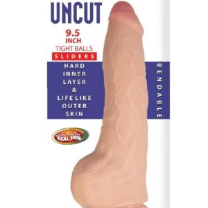 uncircumcised penis; but are bendable and feature life-like dual-density sliding skin. &amp;#xa0;Gently stroke up and down to slide the skin up and over the head of the penis just like the real deal! &amp;#xa0;The strong