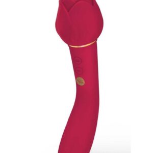 This dual-ended suction vibe features a beautiful rosebud tip that delivers powerful clitoral stimulation as well as a smooth