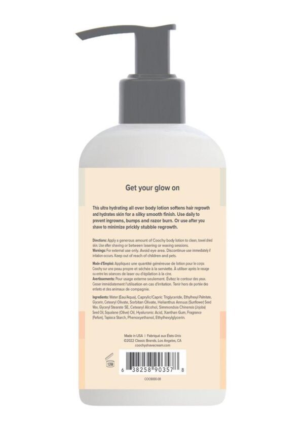Get your glow on. This ultra hydrating all over body lotion softens hair regrowth  and hydrates skin for a silky smooth finish. Use daily to help  prevent ingrowns