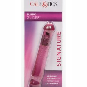 powerful 6.5 inch waterproof massager with stimulating nodules is perfect for fun in and out of the water. This vibe gets its power from a turbine in the head. See through design makes this vibe fun to watch as its propeller spins!