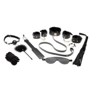 Level up your kinky play with this 10 Piece Plush Bondage set! It has everything you need for a kinky scene plus a few things youandrsquo;ll want to add for an enhanced experience! The restraint system includes two wrist cuffs