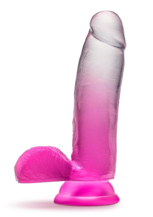 B Yours Sugar Magnolia is a beautiful and realistic dildo with a sturdy suction cup base that holds to any smooth flat surface for solo time! Or partner up for strap-on harness fun! This gorgeous design has a gradient effect that truly brings some color to your playtime. This exceptional dildo is perfectly sized and a perfect addition to your collection! Sugar Magnolia is made of non-porous PVC and contains no fragrances