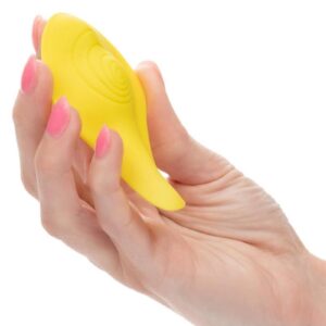 the versatile panty teaser has an orgasmic controller range of up to 32.75 ft (10 m) away! Get playful with up to 60 minutes of stimulation with every charge. Charge up your passion in only 1.5 hours by plugging the provided USB cable into the self-sealing charging port on the back of the massager and the remote. The massager`s discreet size makes it the perfect travel companion