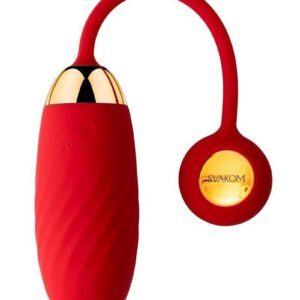 Interactive Bullet Vibrator. Seductive red with a ribbed design