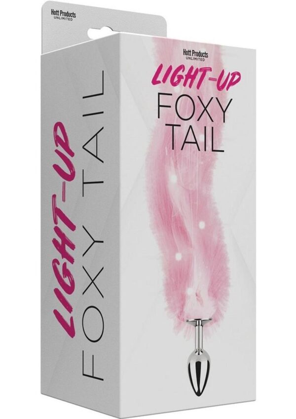 Foxy Tail Silicone Butt Plug - Pink - Image 2