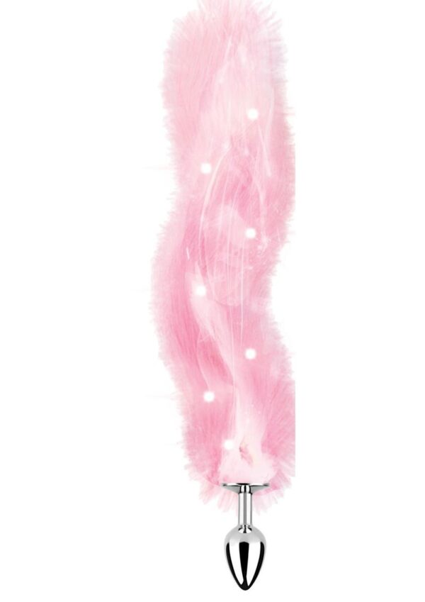 Now you can get down and play in the dark in a bright and flashy Colorful way with the LIGHT UP Foxy Tail Pleasure Plug! The Ultra Soft LIGHT UP Fur Tail hanging down only adds to your erotic experience as it gently caresses your skin and illuminates the fun in a whole new erotic way! Playing with light adds more fun to the night!