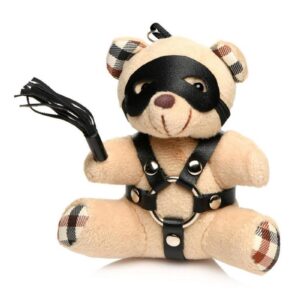 Who`s your Bondage Daddy? This Bondage Bear is perfect as a gift or for yourself and lets you flag your kinky side in the cutest of ways! This bear has light peach fur