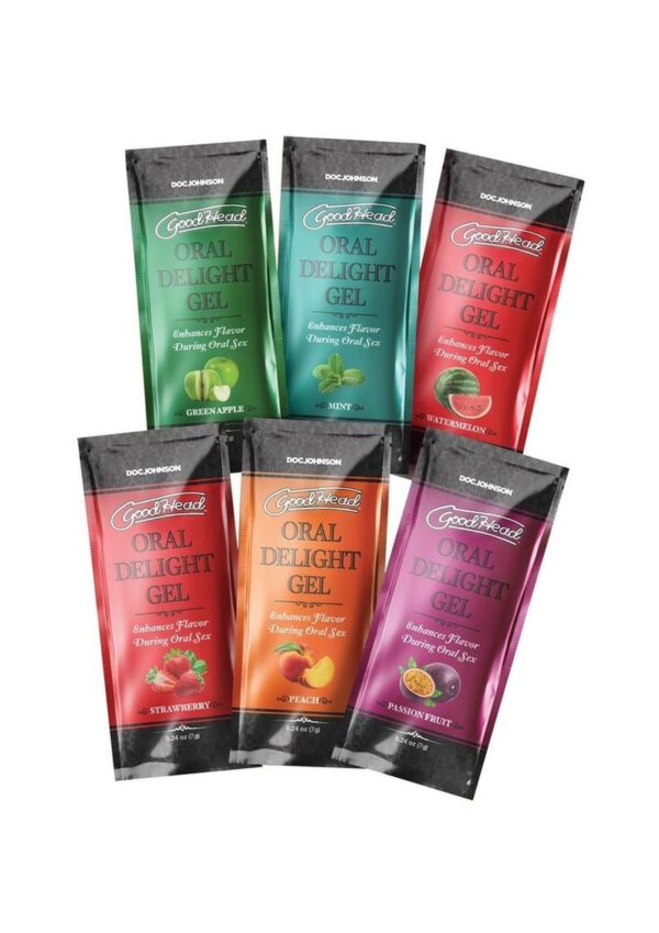 these 48 single-use packets of body-safe gel delivers delicious flavor with no sugar or parabens. This packet includes Green Apple