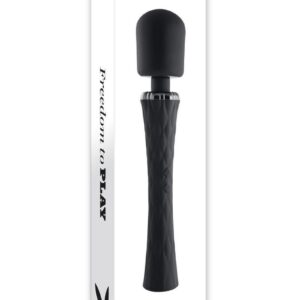 a classic vibrating Wand made of velvet-smooth silicone. The cushioned head and flexible neck move with your body as you explore 10 unique rhythms and 3 vibration speeds. Waterproof and submersible