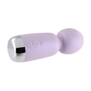 a compact Wand made of velvet-smooth silicone. The cushioned head and flexible neck move with your body as you explore 10 unique vibration speeds and patterns. Waterproof and submersible