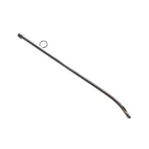 this stainless steel urethra sound is contoured for the female body.
